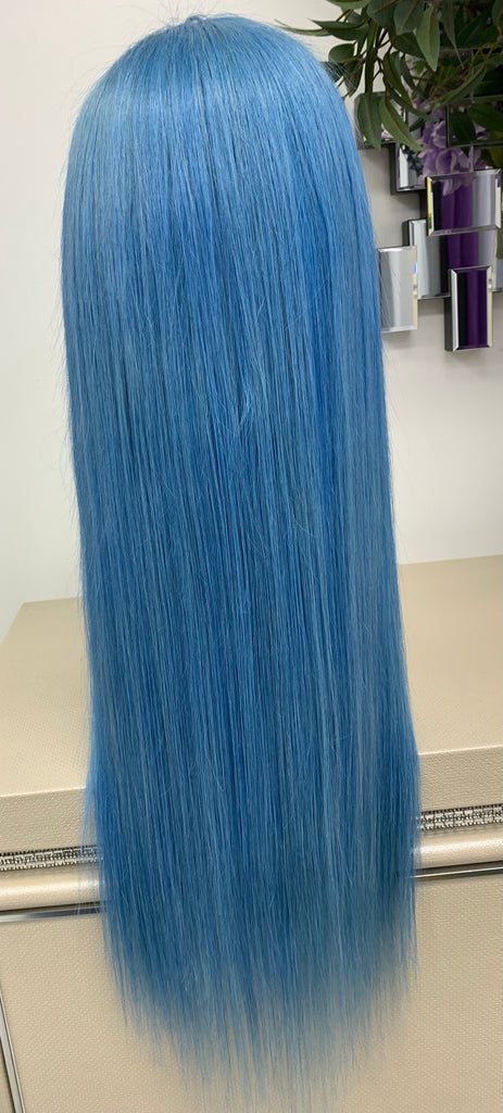 Blue Straight HD Frontal Lace Wig