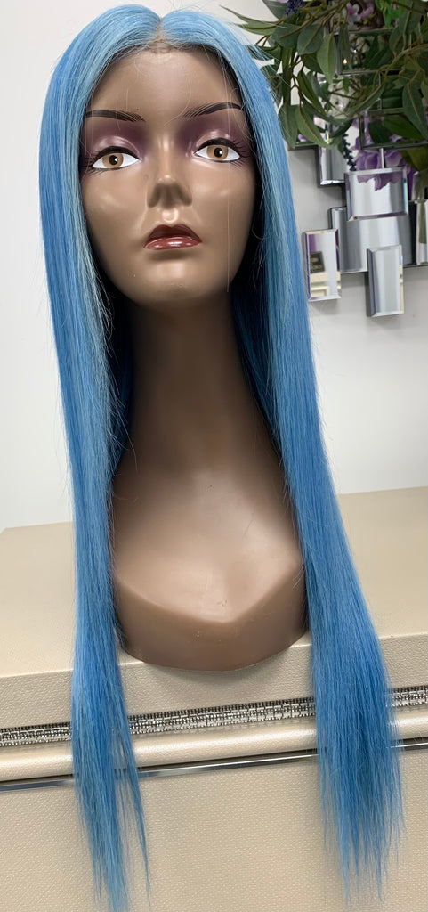 Blue Straight HD Frontal Lace Wig